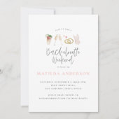 Roze champagne chic bachelorette aankondiging (Voorkant)