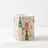 Roze champagne en stars Pattern Koffiemok (Center)