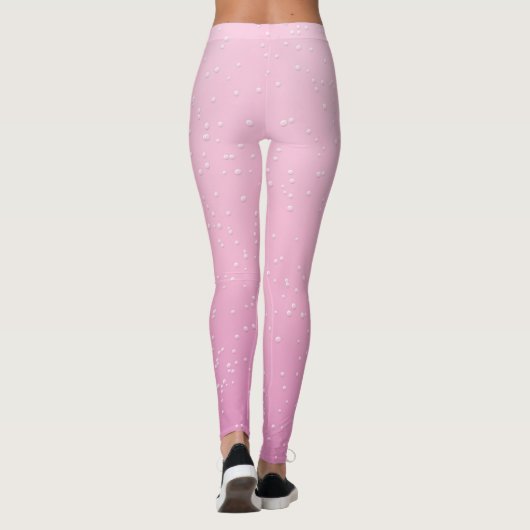 Roze Champagne Fun Mode Leggings (Achterkant)