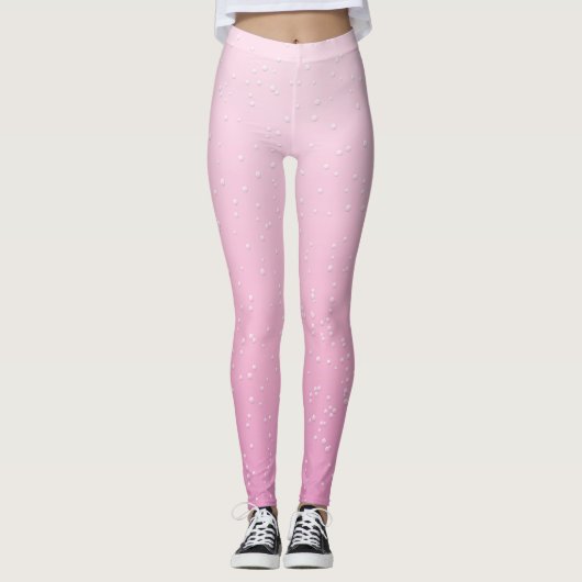 Roze Champagne Fun Mode Leggings (Voorkant)