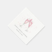 Roze champagne Gepersonaliseerd Vrijgezellenfeest Servet (Hoek)