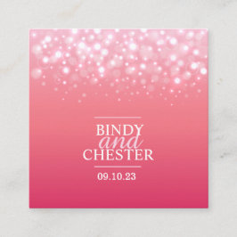 Roze champagne huwelijksdetails kaarten