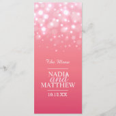 Roze champagne menu met vier lessen (Voorkant)