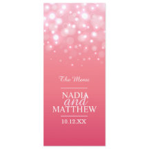 Roze champagne menu met vier lessen