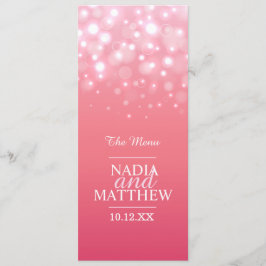 Roze champagne menu met vier lessen