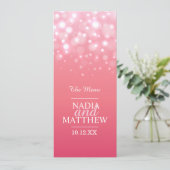 Roze champagne menu met vier lessen (Staand voorkant)