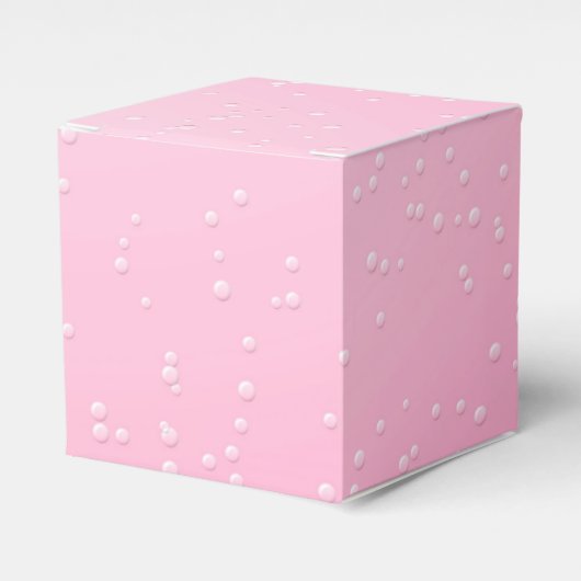 Roze champagne met kleine belletjes achtergrondkun bedankdoosjes (Voorkant Zijde)