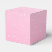 Roze champagne met kleine belletjes achtergrondkun bedankdoosjes (Achterkant)