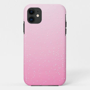 Roze champagne met kleine belletjes achtergrondkun iPhone 11 hoesje