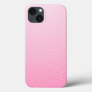 Roze champagne met kleine belletjes achtergrondkun iPhone 13 hoesje