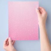 Roze champagne met kleine belletjes achtergrondkun flyer (Hand)