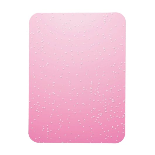Roze champagne met kleine belletjes achtergrondkun magneet (Verticaal)