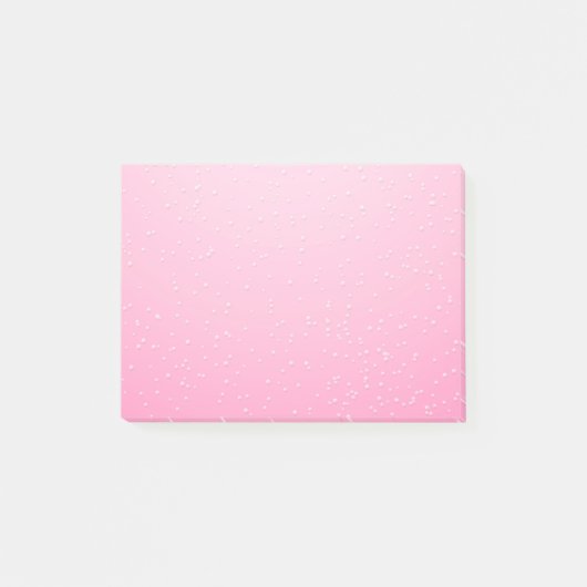 Roze champagne met kleine belletjes achtergrondkun post-it® notes (Voorkant)
