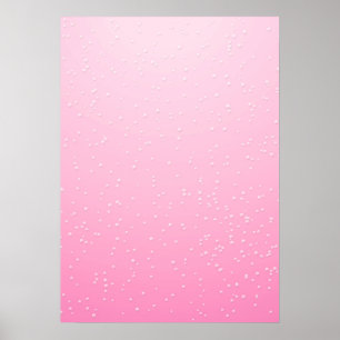 Roze champagne met kleine belletjes achtergrondkun poster