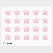 Roze champagne met kleine belletjes achtergrondkun ster sticker (Vel)