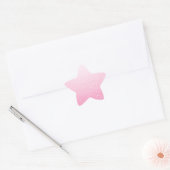 Roze champagne met kleine belletjes achtergrondkun ster sticker (Envelop)
