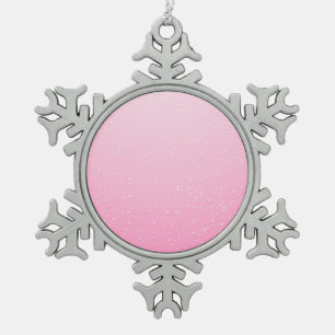 Roze champagne met kleine belletjes achtergrondkun tin sneeuwvlok ornament