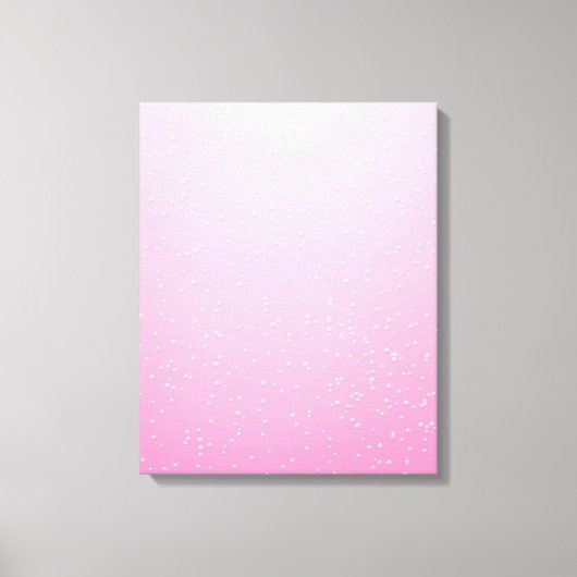 Roze champagne met kleine bubbels achtergrondkunst canvas afdruk (Voorkant)