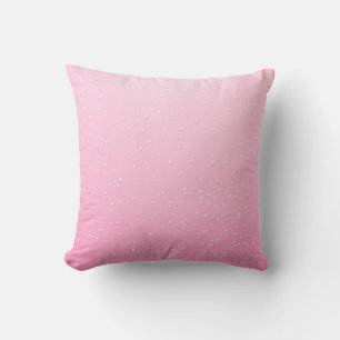 Roze champagne met kleine bubbels achtergrondkunst kussen