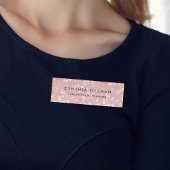 Roze Champagne Naambadge