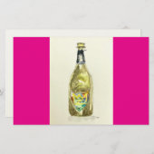 Roze Champagne Notecard Briefpapier (Voorkant / Achterkant)