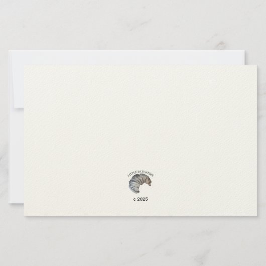 Roze Champagne Notecard Briefpapier (Achterkant)