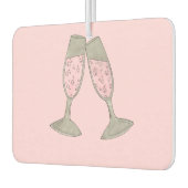Roze Champagne Personalized Wedding Vrijgezellenfe Luchtverfrisser (Links)