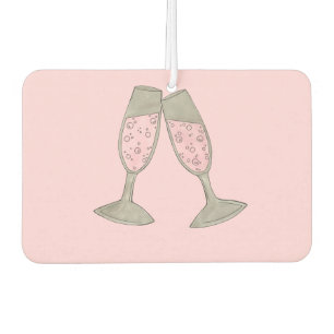Roze Champagne Personalized Wedding Vrijgezellenfe Luchtverfrisser