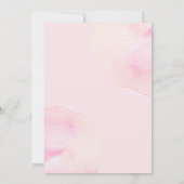 Roze Champagne Petals Bruids Douche Uitnodiging (Achterkant)