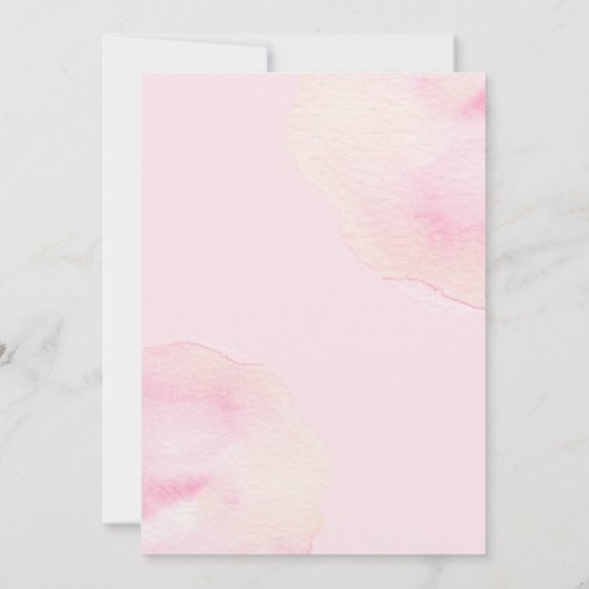 Roze Champagne Petals Bruids Douche Uitnodiging (Achterkant)