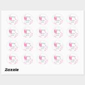 Roze Champagne! Ronde Sticker (Vel)