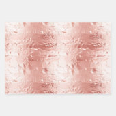 Roze Champagne Roos Glam Bruiloft Inpakpapier Vel (Voorkant 3)