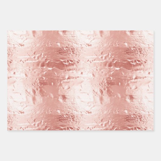 Roze Champagne Roos Glam Bruiloft Inpakpapier Vel (Voorkant 3)
