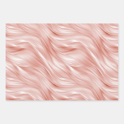 Roze Champagne Roos Glam Bruiloft Inpakpapier Vel (Voorkant 2)