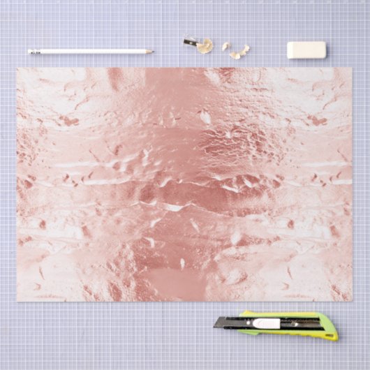 Roze Champagne Roos Glam Bruiloft Tissuepapier (Craft)