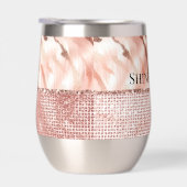 Roze Champagne Roos Glam Zebra (Rechts)