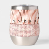 Roze Champagne Roos Glam Zebra (Voorkant)