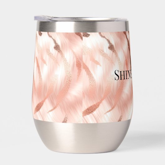 Roze Champagne Roos Glam Zebra (Rechts)