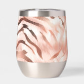 Roze Champagne Roos Glam Zebra (Achterkant)