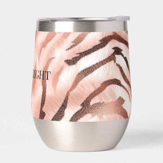 Roze Champagne Roos Glam Zebra (Links)