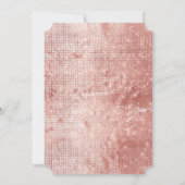 Roze Champagne Roos Glam Zebra Kaart (Achterkant)