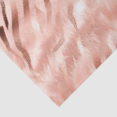 Roze Champagne Roos Glam Zebra Tissuepapier (Detail)