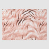 Roze Champagne Roos Glam Zebra Tissuepapier (Voorkant)
