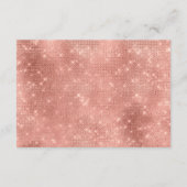 Roze Champagne Roze Glam Glitter RSVP Informatiekaartje (Achterkant)