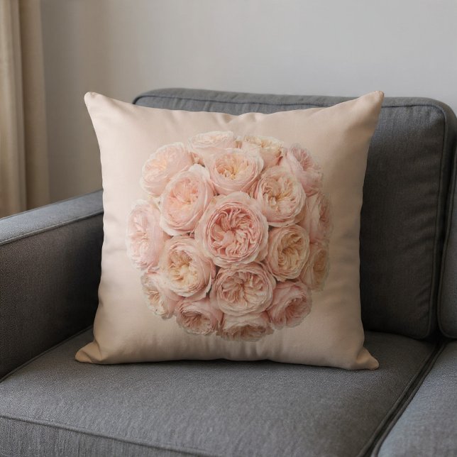 Roze & Champagne Rozen Kussen (Creator heeft geüpload)