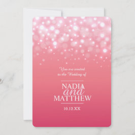 Roze champagne sparkle bubbels bruiloft kaart