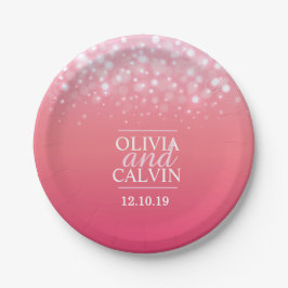 Roze champagne sparkle bubble custom papier bord