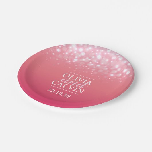 Roze champagne sparkle bubble custom papier bord (Gekanteld)