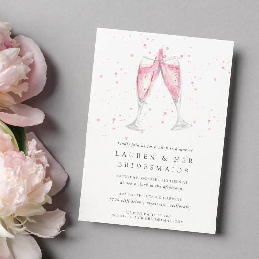 Roze Champagne | Uitnodiging van Bridesmaids Brunc