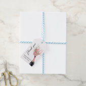 Roze Champagne Vrijgezellenfeest Morden Favor Cadeaulabel (Met Touw)